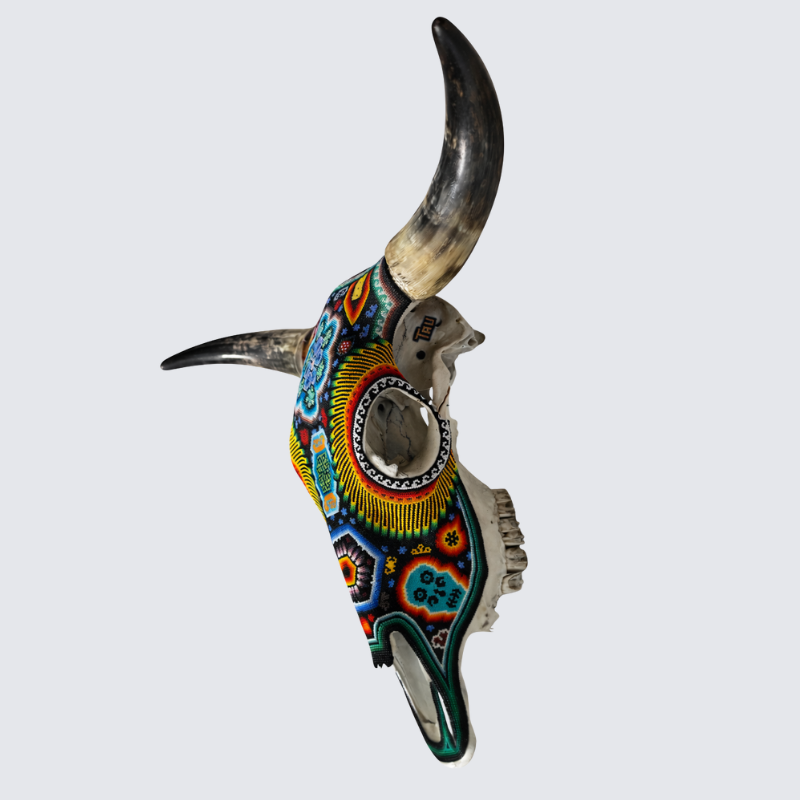 Beaded Huichol Skull N47