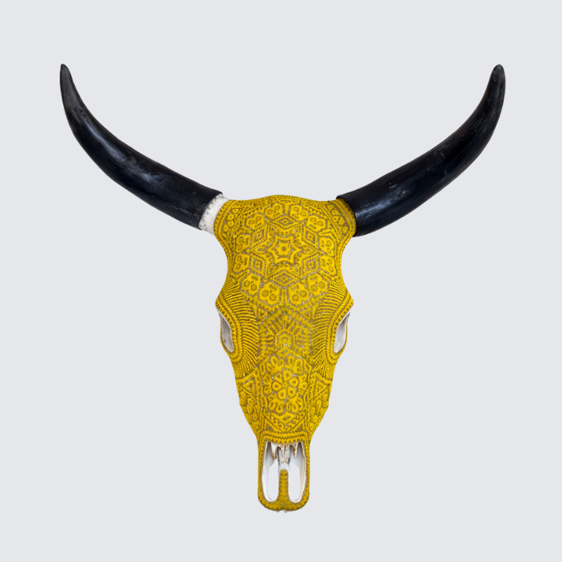 Beaded Huichol Skull N59