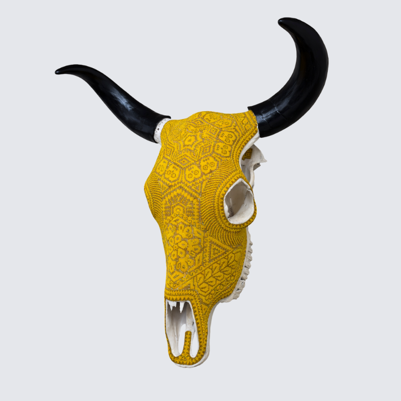 Beaded Huichol Skull N59