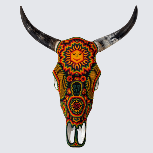 Beaded Huichol Skull N57