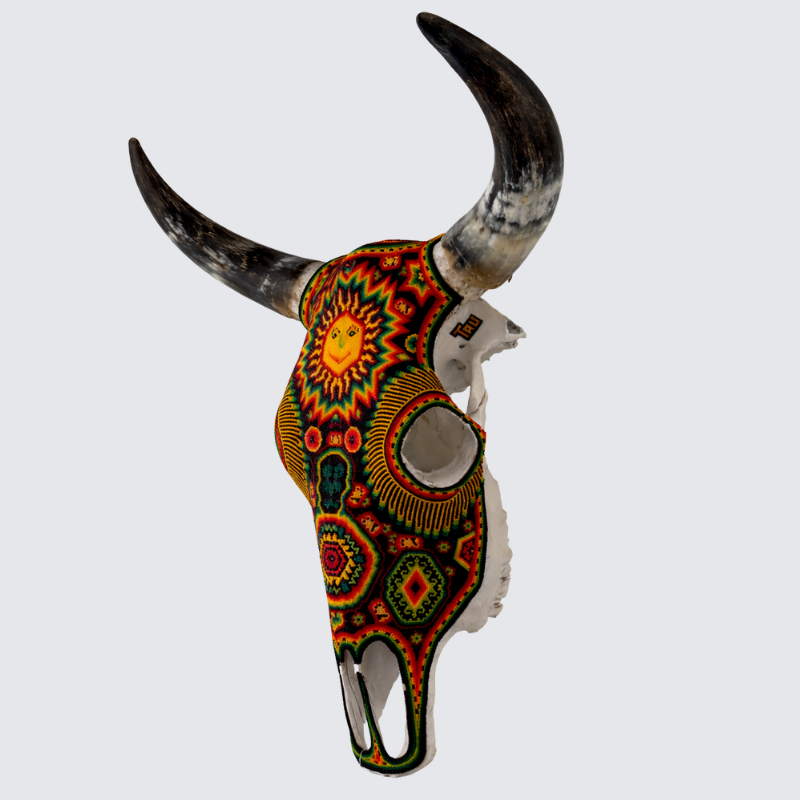 Beaded Huichol Skull N57