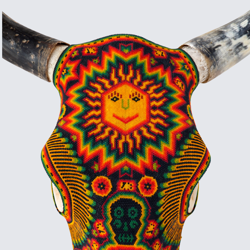 Beaded Huichol Skull N57