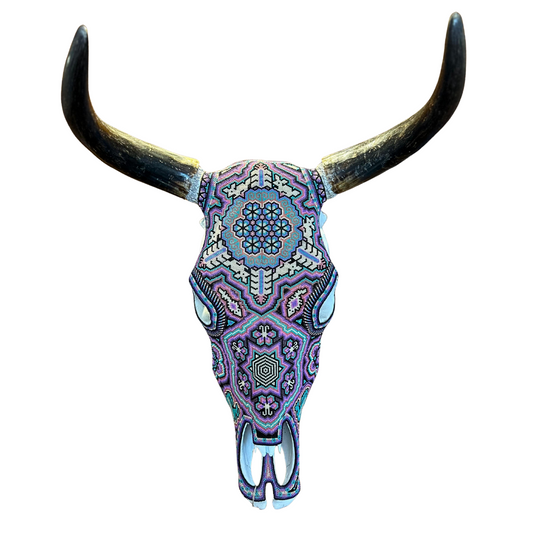 Beaded Huichol Skull N43