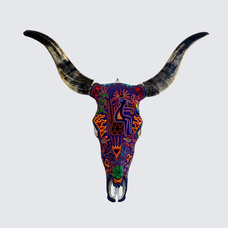 Threaded Huichol Skull 1