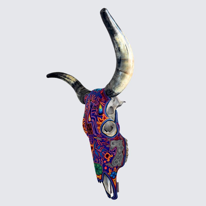 Threaded Huichol Skull 1
