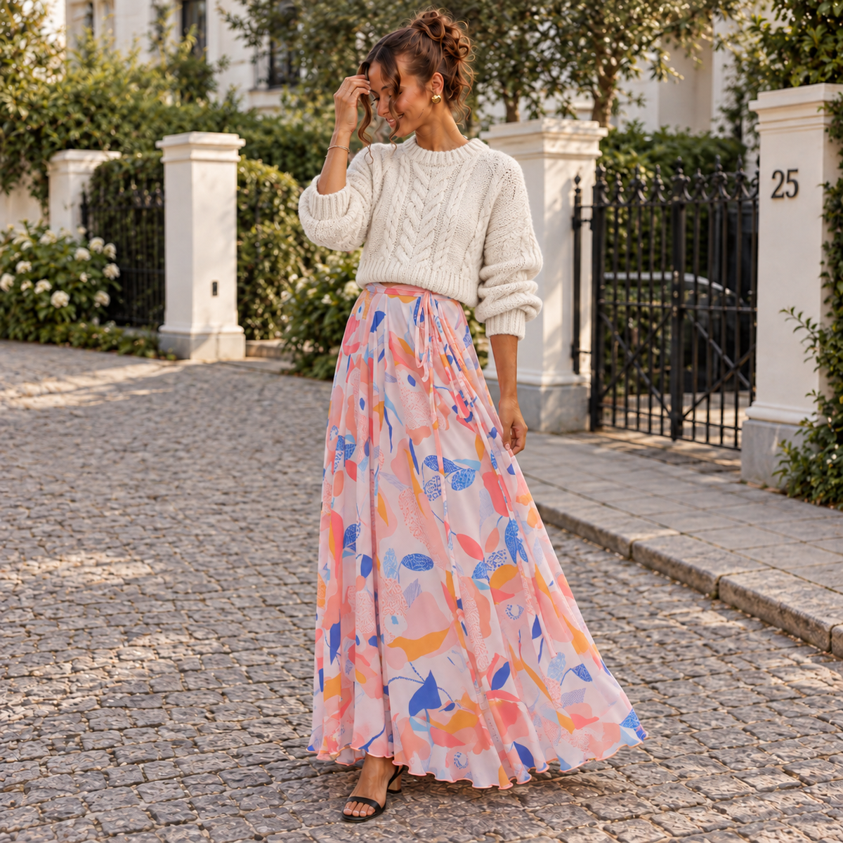 Noosa Maxi Dress · Coral Bloom