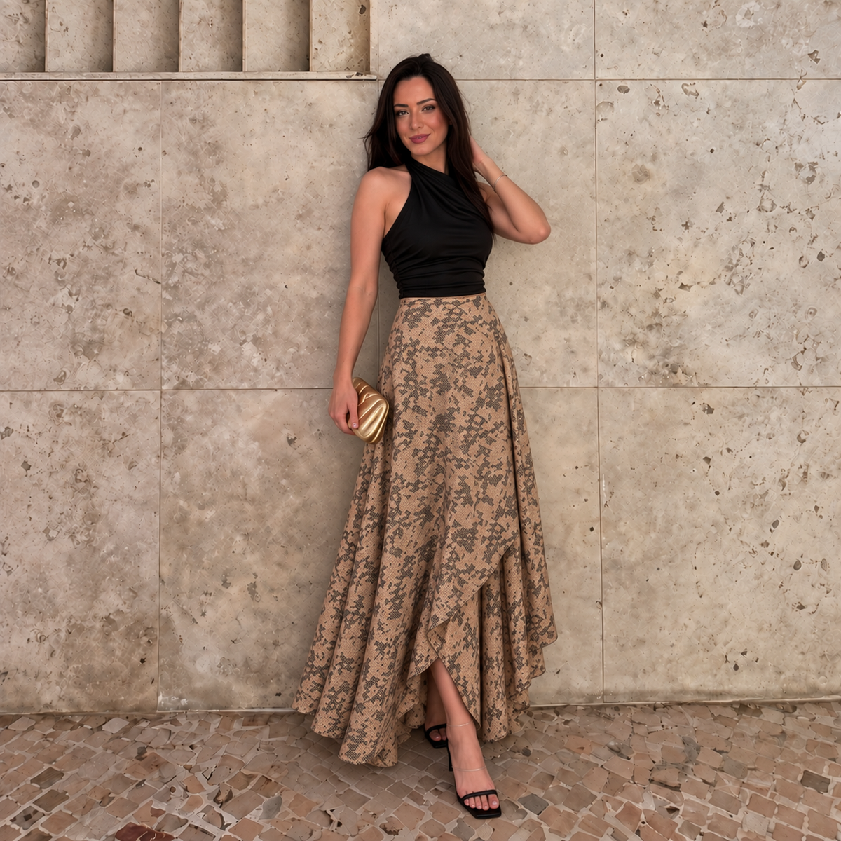 Noosa Maxi Dress · Charcoal Taupe
