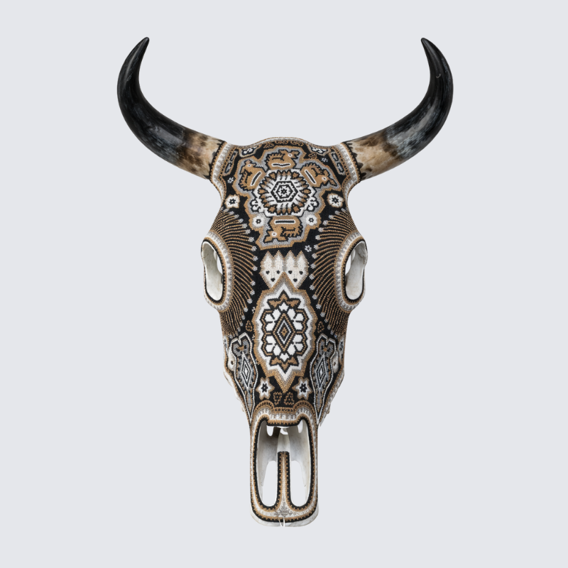 Beaded Huichol Skull N46