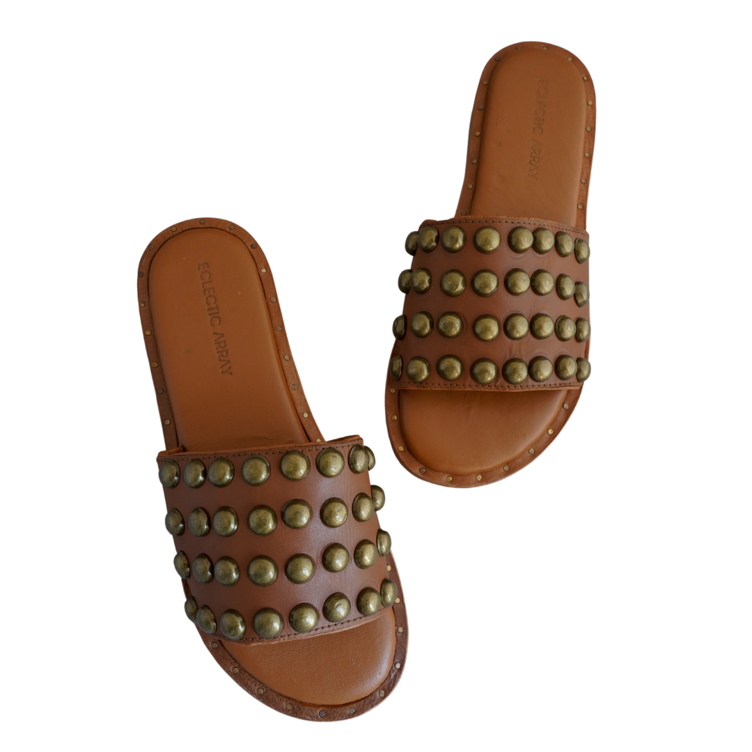 Luna Leather Tan Sandals – Eclectic Array - Nevis / Mexico