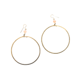 Brass Earring Large Hoop