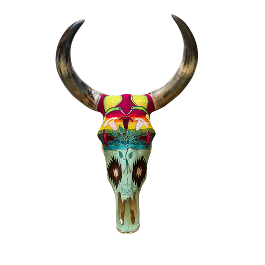 Threaded Huichol Skull N26