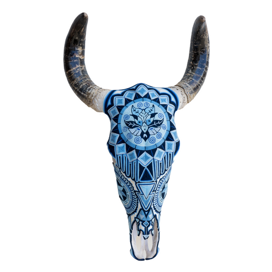 Threaded Huichol Skull N25