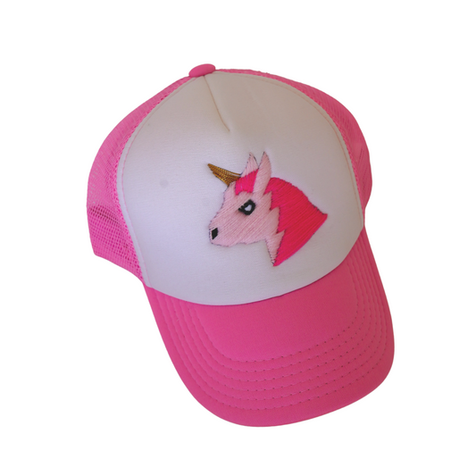 Hand Embroidered Unicorn Hat (Kids)