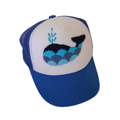 Hand Embroidered Whale Hat (Kids)