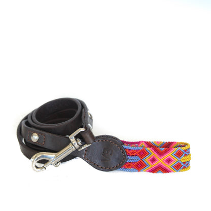 Coral - Leather Dog Leash