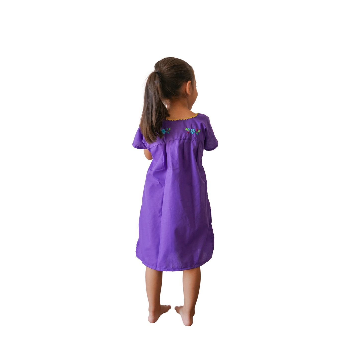 Embroidered Dress Kids	Purple