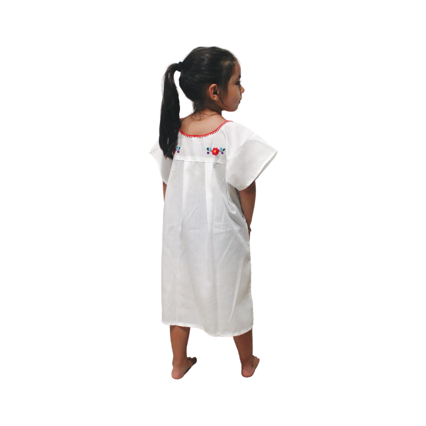 Embroidered Dress Kids	White