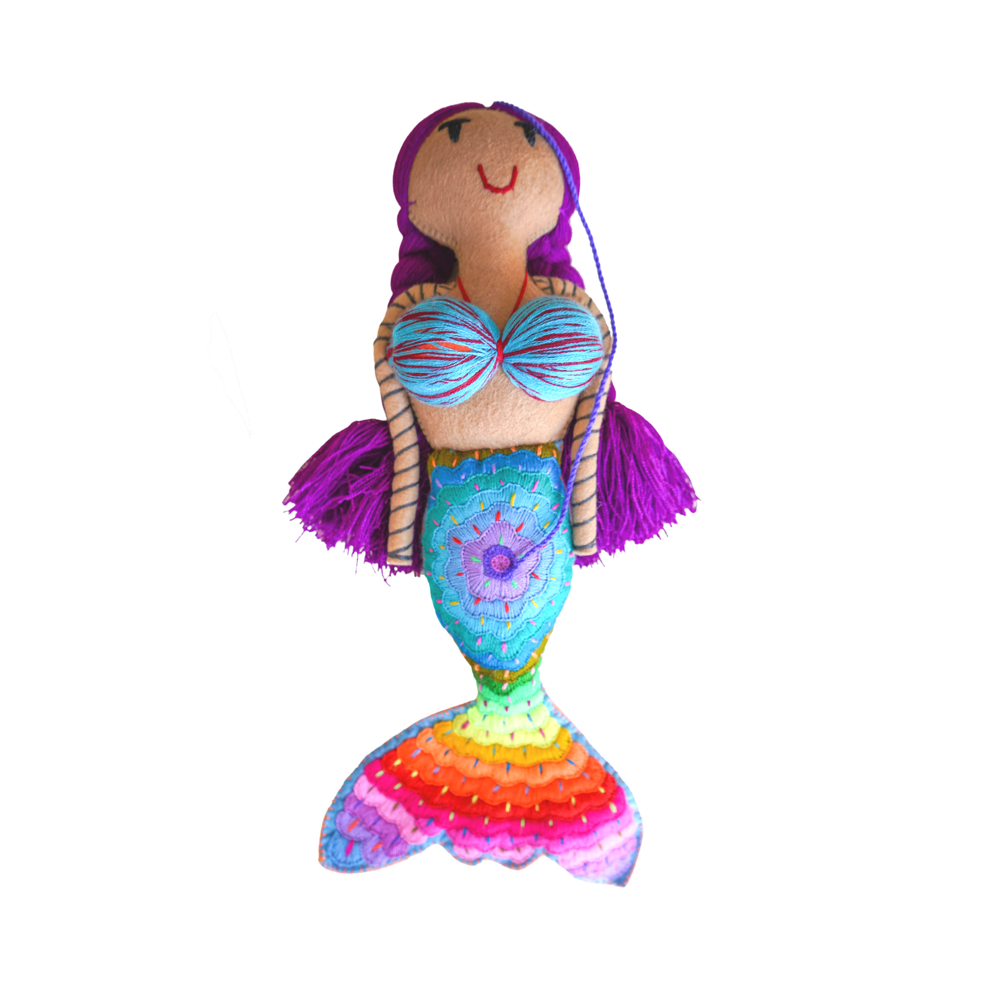 Embroidered Mermaid Doll Large