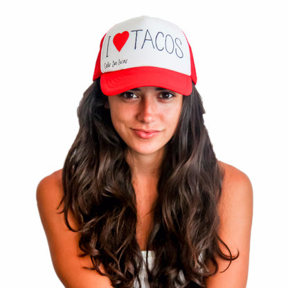 Hand Painted I Love Tacos Hat