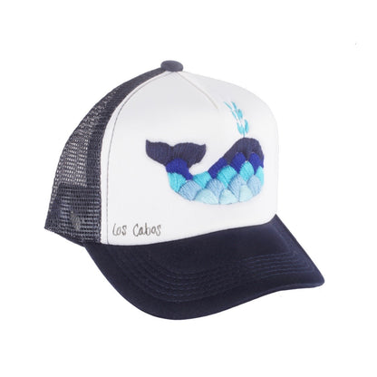 Hand Embroidered Whale Hat (Kids)