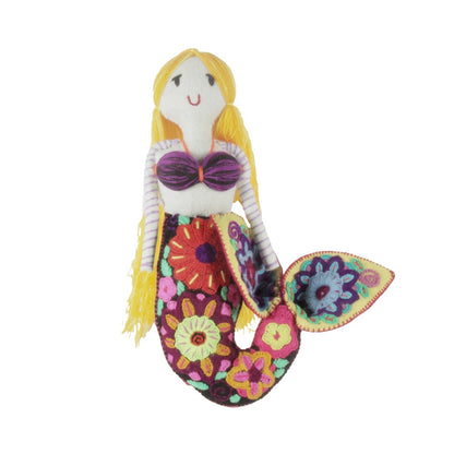 Embroidered Mermaid Doll - Medium