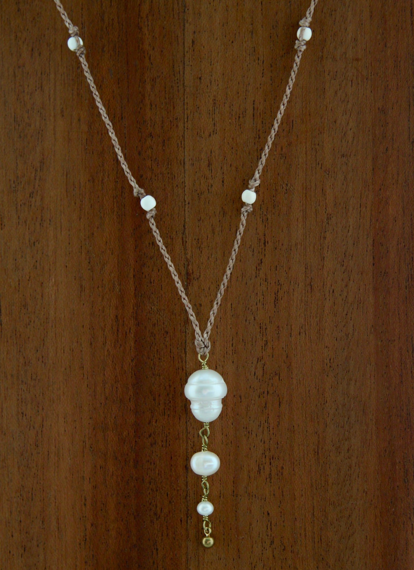 Macrame Pearl Necklace
