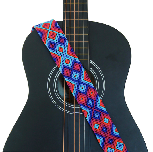 Fiesta Blue Guitar Strap