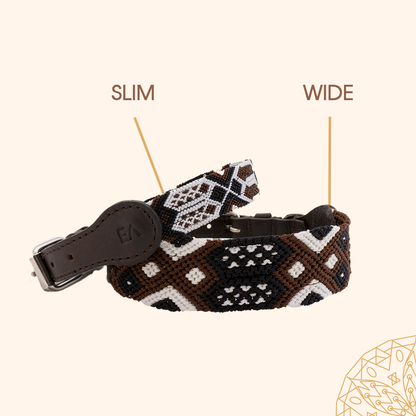 Muddy Paws - Embroidered Dog Collar With Leather